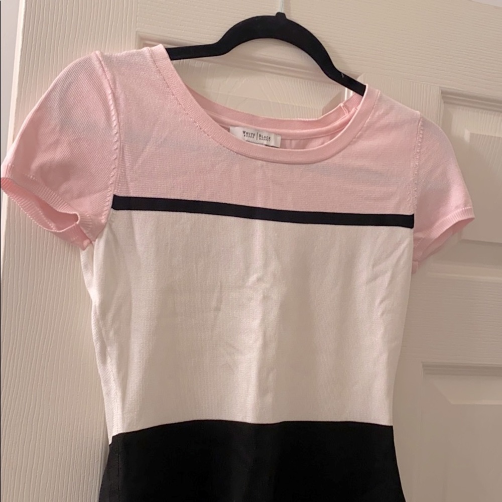 Vintage Color Block Formal Tee Shirt